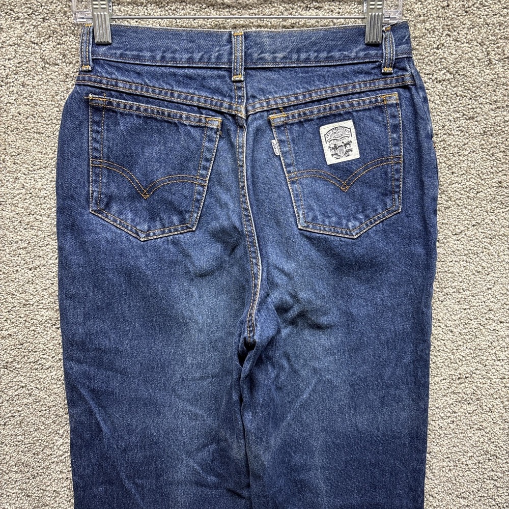 Vintage 80s Levi's 568 White Label‎ Tab High Blue Jeans Size 11 (28x30) Made USA